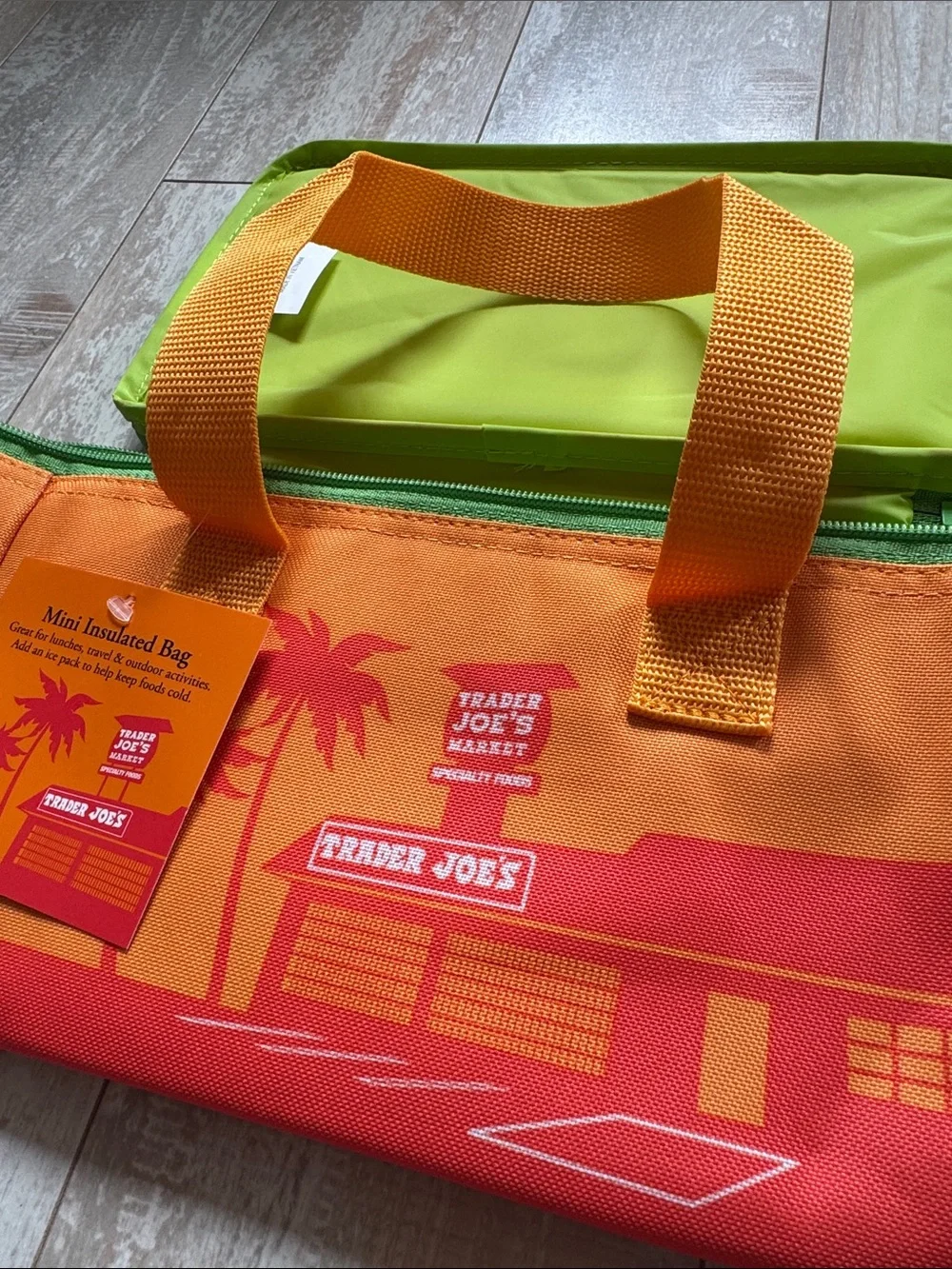 Trader Joe's Orange Mini Insulated Bag - Picture 3 of 3